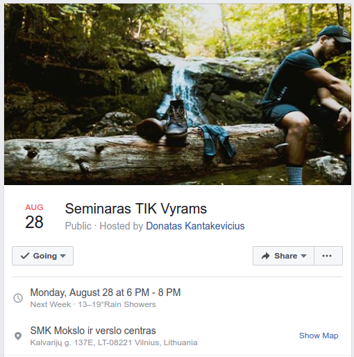 Seminaras tik vyrams | vyriskumas.eu